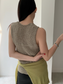 ミックスメッシュニットベスト 2159