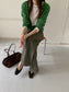 LOOSE ASYM V-CARDIGAN 2464