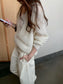 MOHAIR DEEP V-NECK KNIT 2465