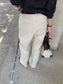 HIGH-WAIST STRAIGHT PANTS 2456