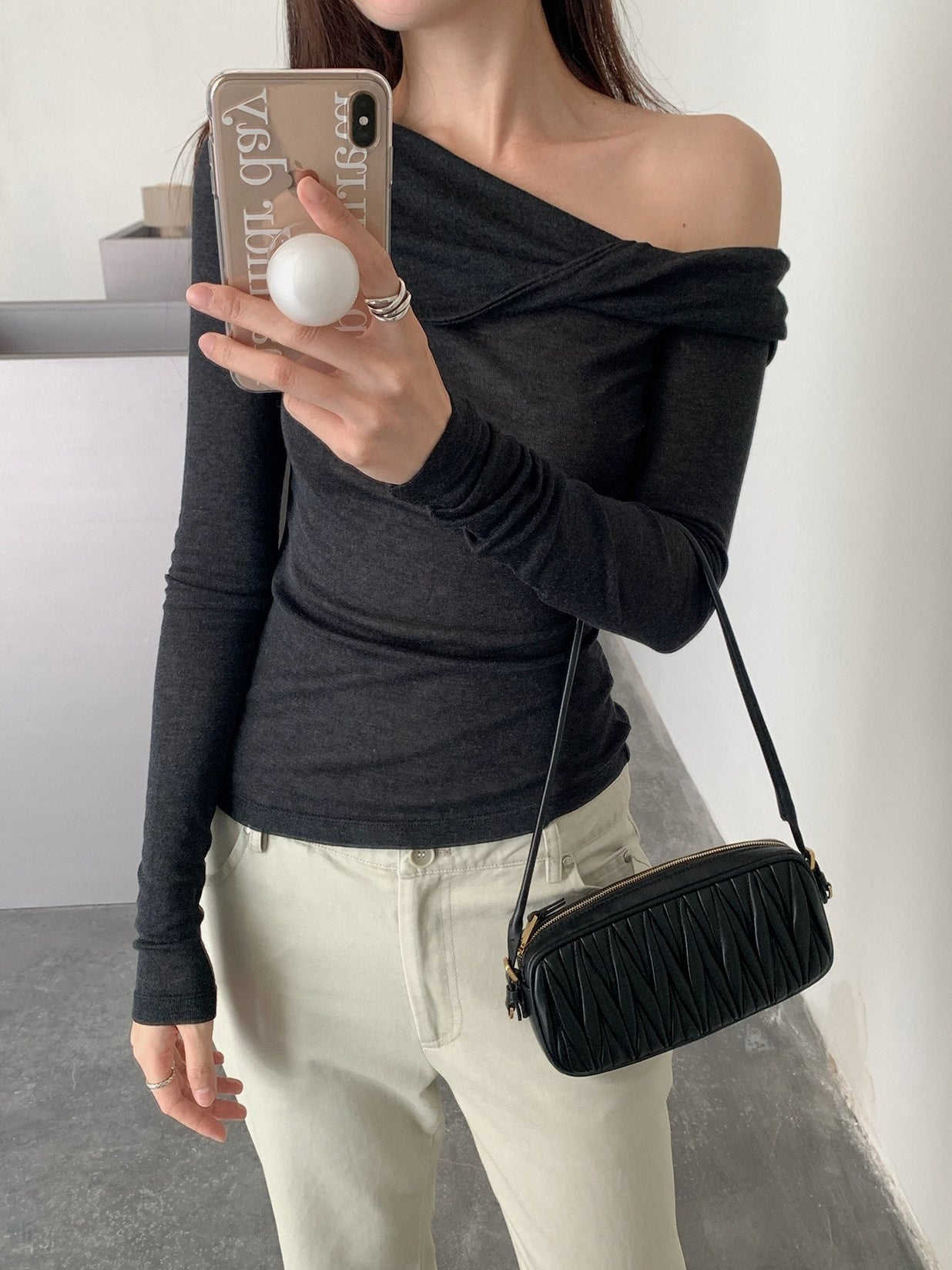 ONE-SHOULDER SHEER TOP 2467
