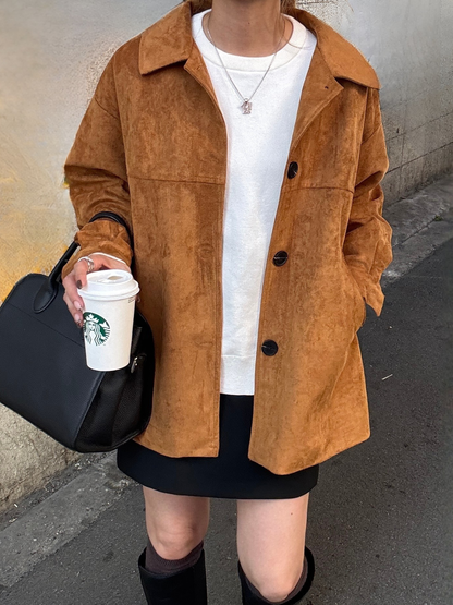 SUEDE SHIRT JACKET × chiiica06