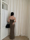 MIXED KNIT FITTED SKIRT 2469