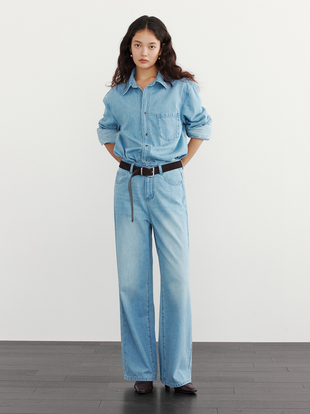BASIC FIT DENIM SHIRT 2133