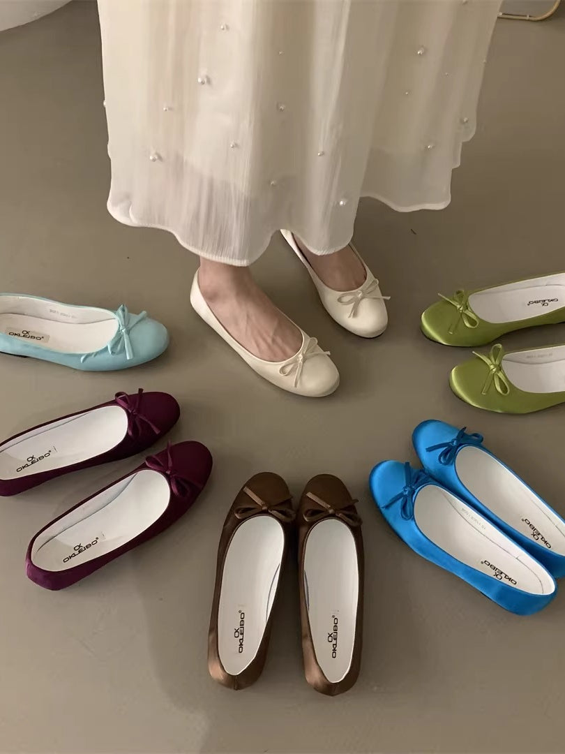 サテンバレエフラットシューズ 2326