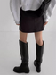 ブロックヒールロングブーツ 2156