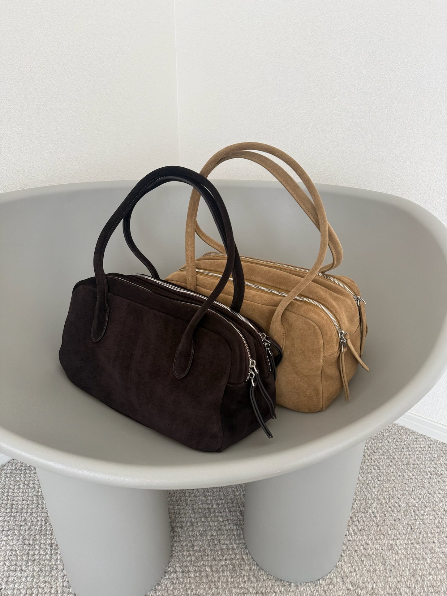SUEDE WIDE BOSTON BAG 2495