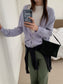 LOOSE ASYM V-CARDIGAN 2464