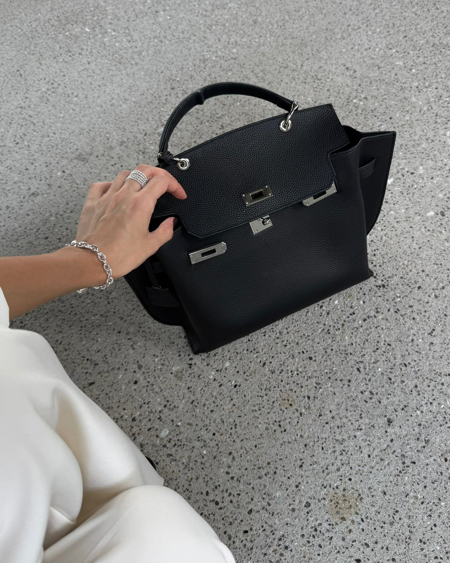 2WAY SQUARE LEATHER BAG 1911