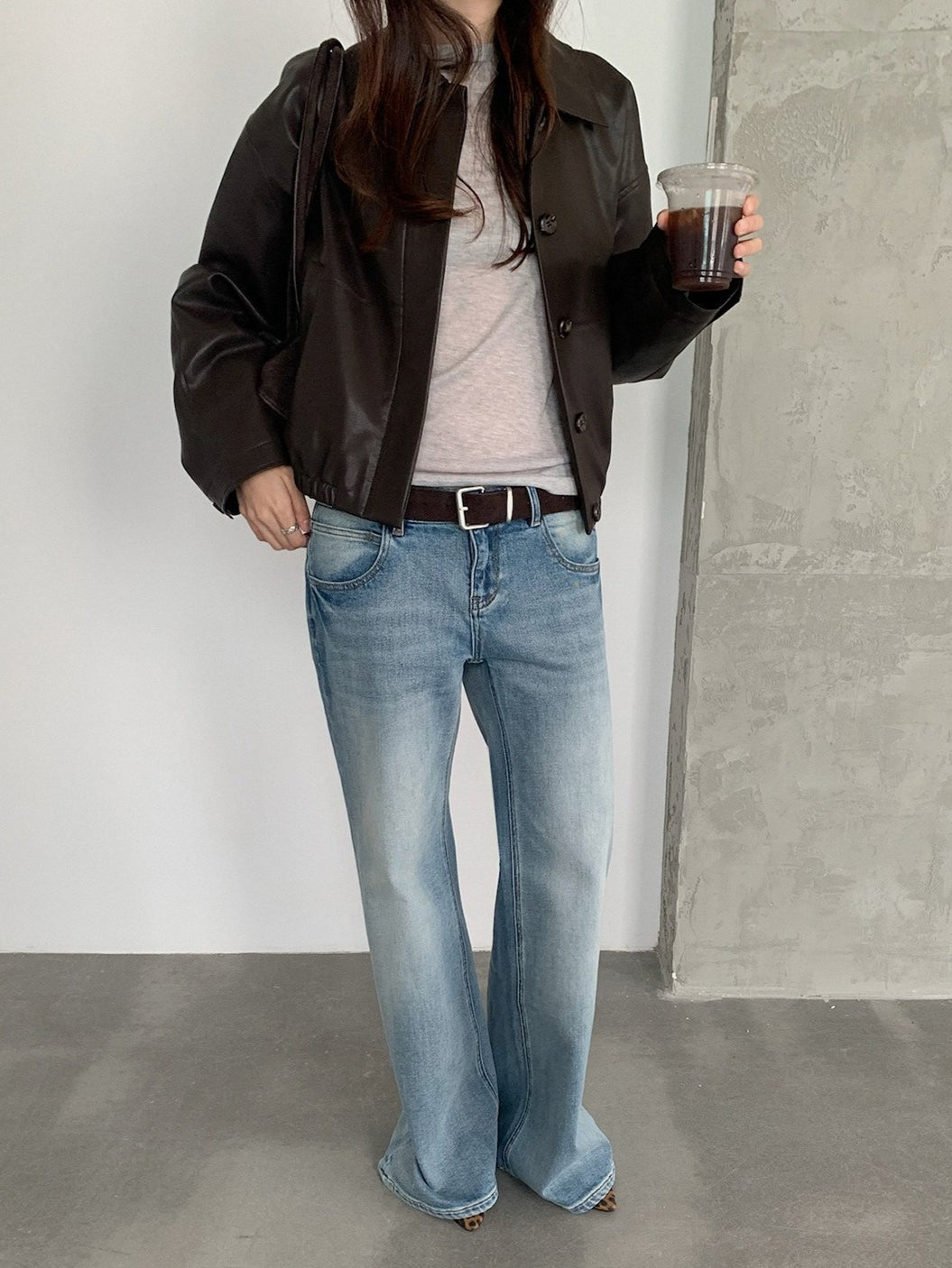 VEGAN LEATHER COCOON JACKET 2459