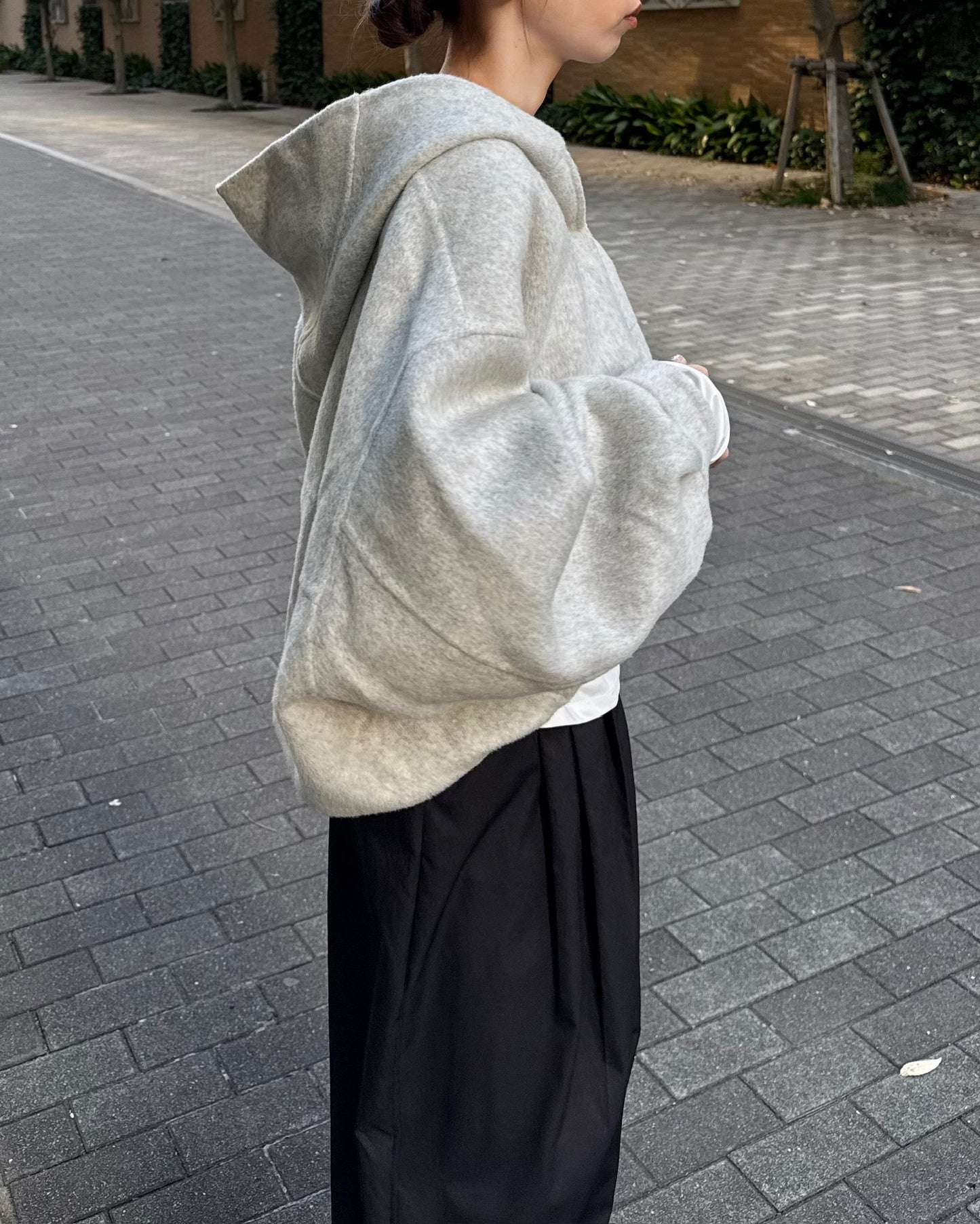 ボリュームウールパーカー2228