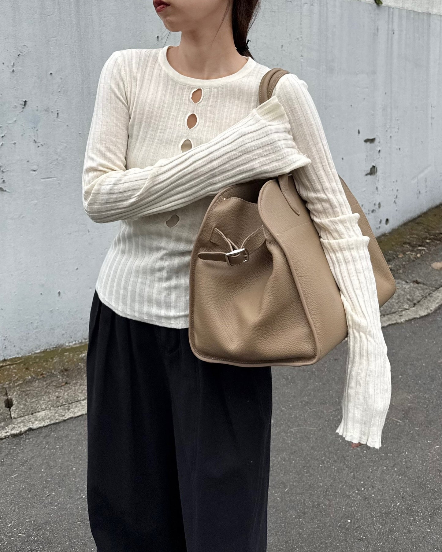 【予約商品】ベルトボストンバッグ(ラージ) 1425 ※12月中旬順次発送(Blackのみ)