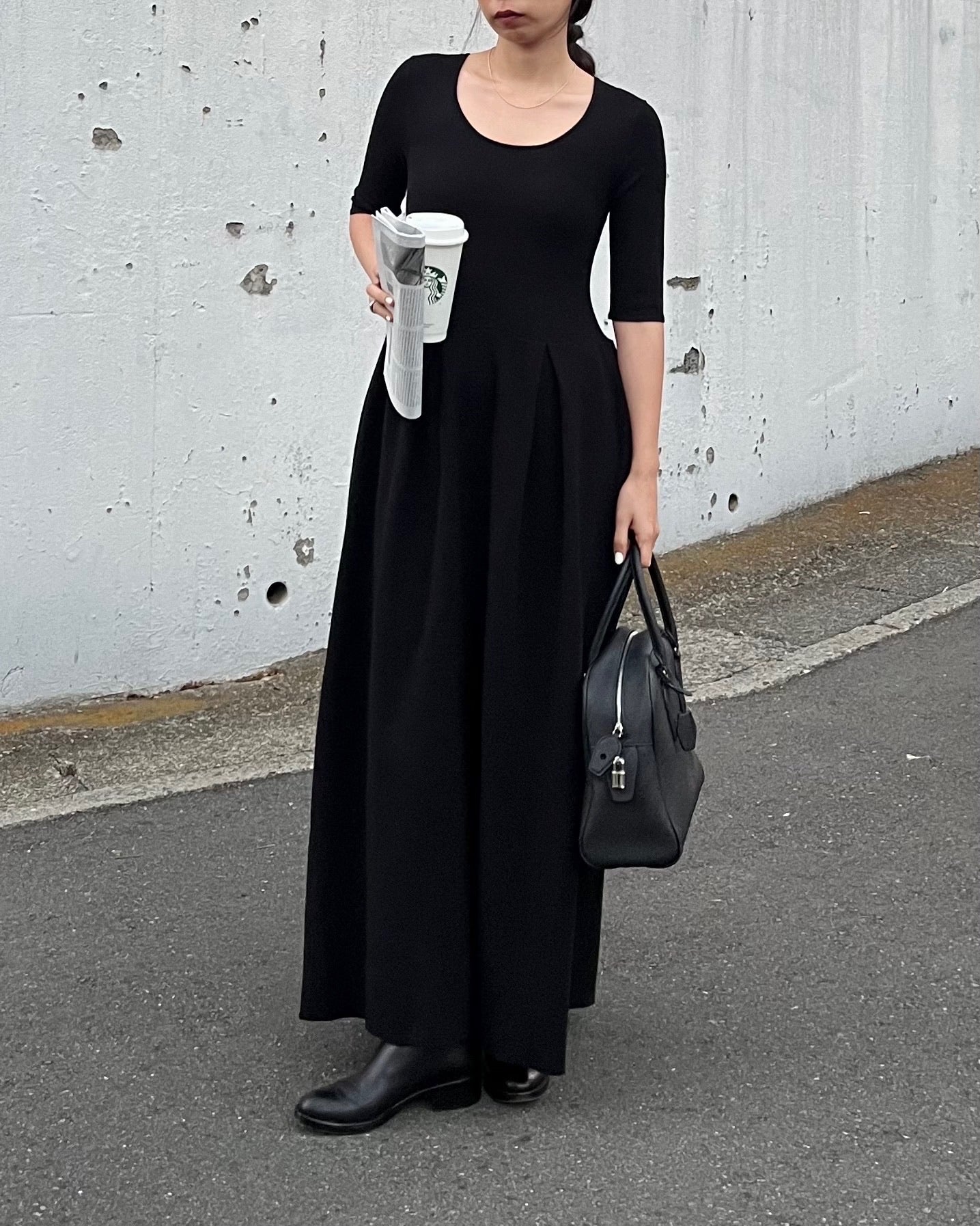 ハーフスリーブロングワンピース 0830 – gypsophila