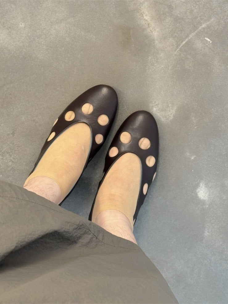 スケルトンドットパンプス 2364