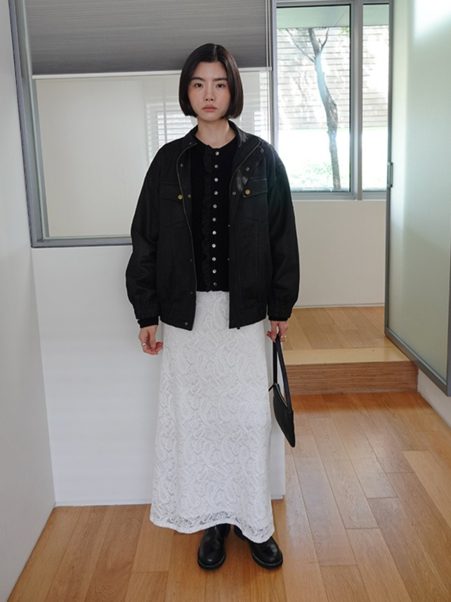 レースロングスカート 2196