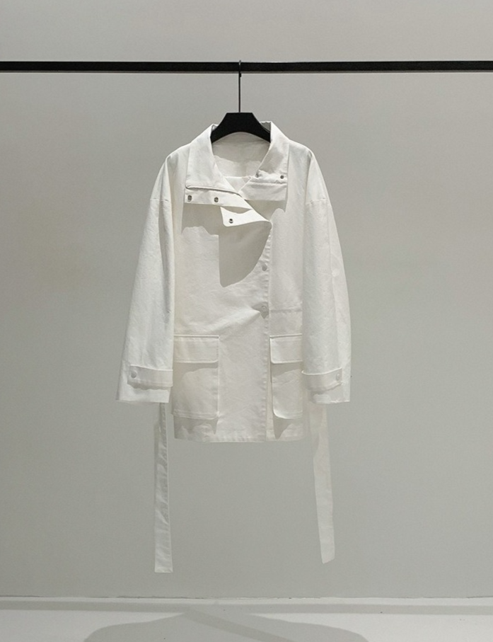 OVERSIZED STAND COLLAR COAT 2128