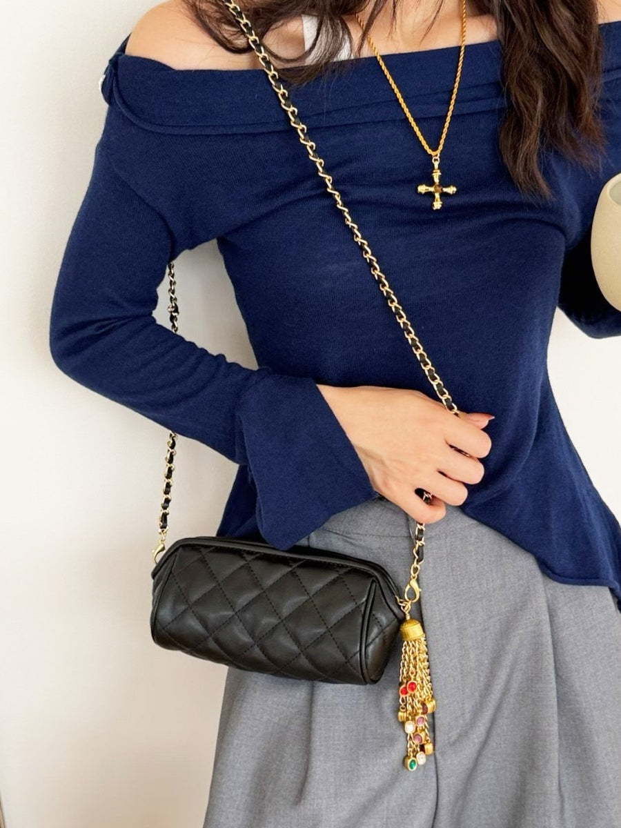 CHAIN QUILT MINI BAG 2497