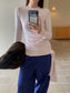 TIE WAIST GATHER TEE 2518