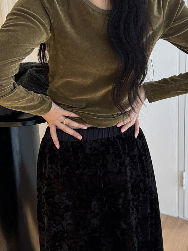 VELVET LACE SKIRT 2478
