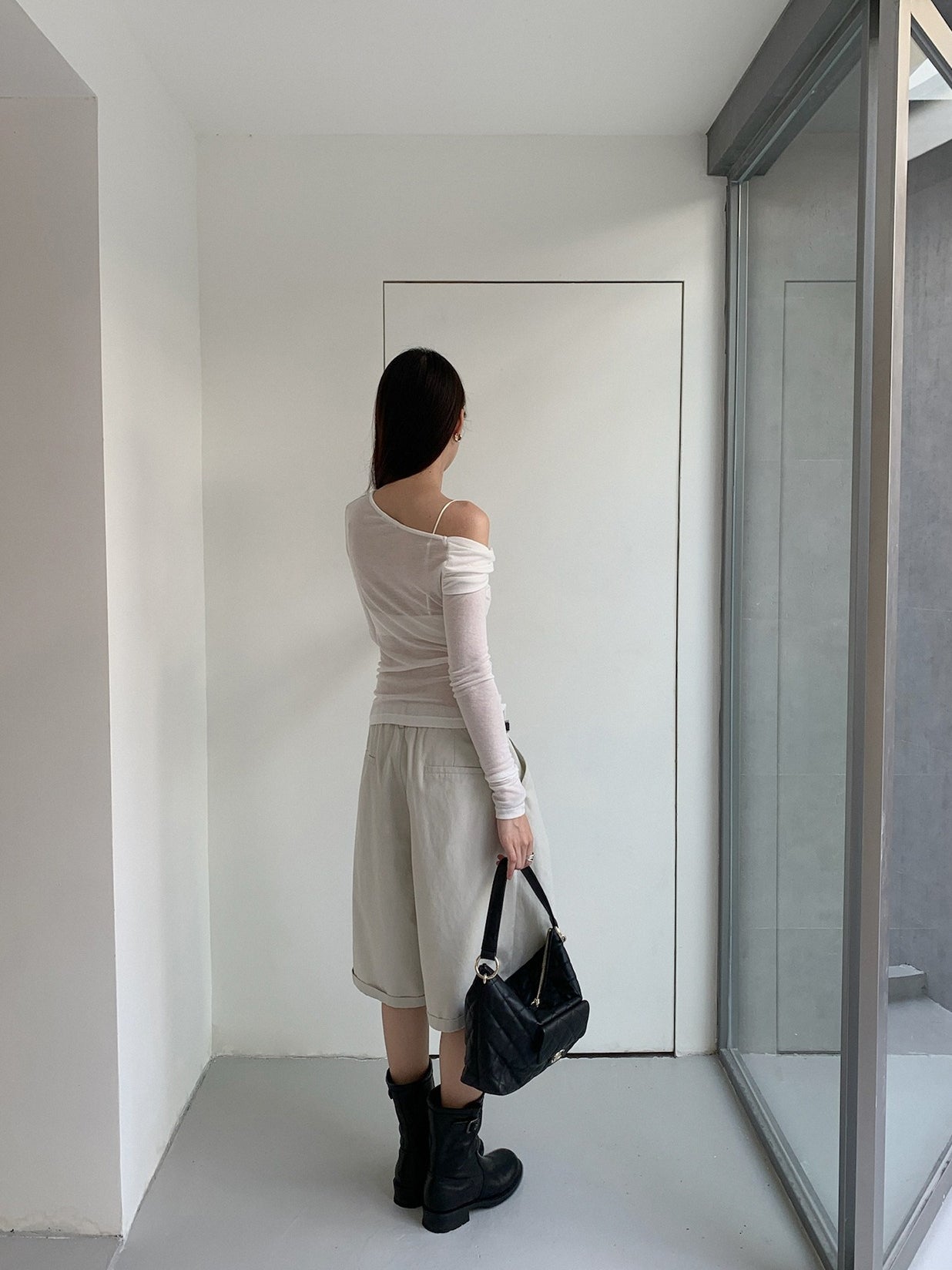 ONE-SHOULDER SHEER TOP 2467
