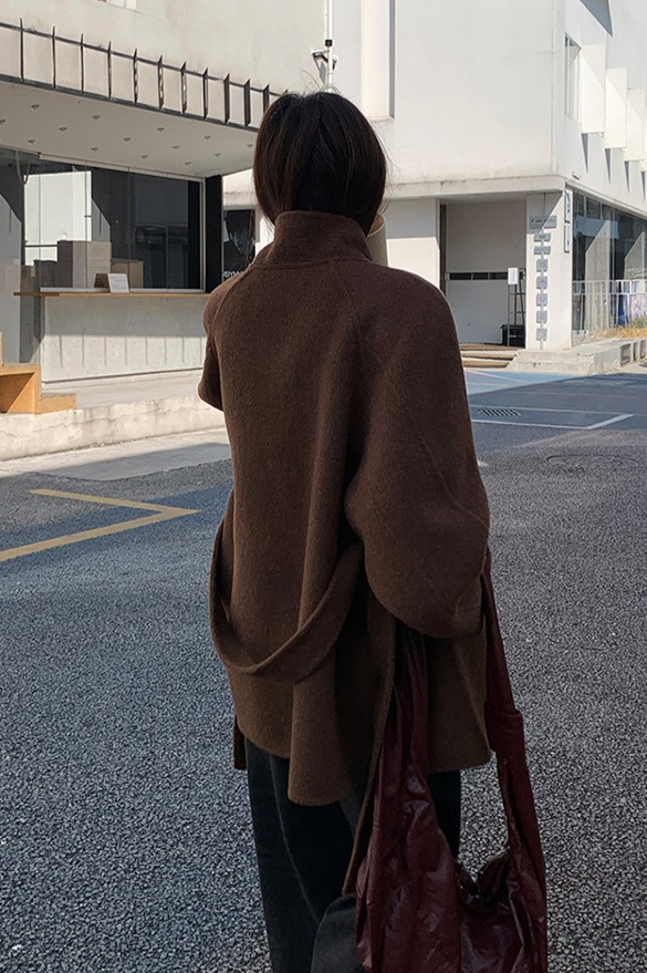 スタンドカラーウールコート 2221