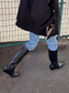 SQUARE TOE LONG BOOTS × ai05