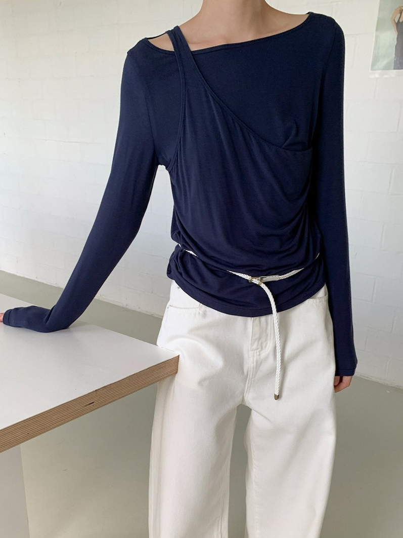 アシメトリードレープレイヤートップス 2202