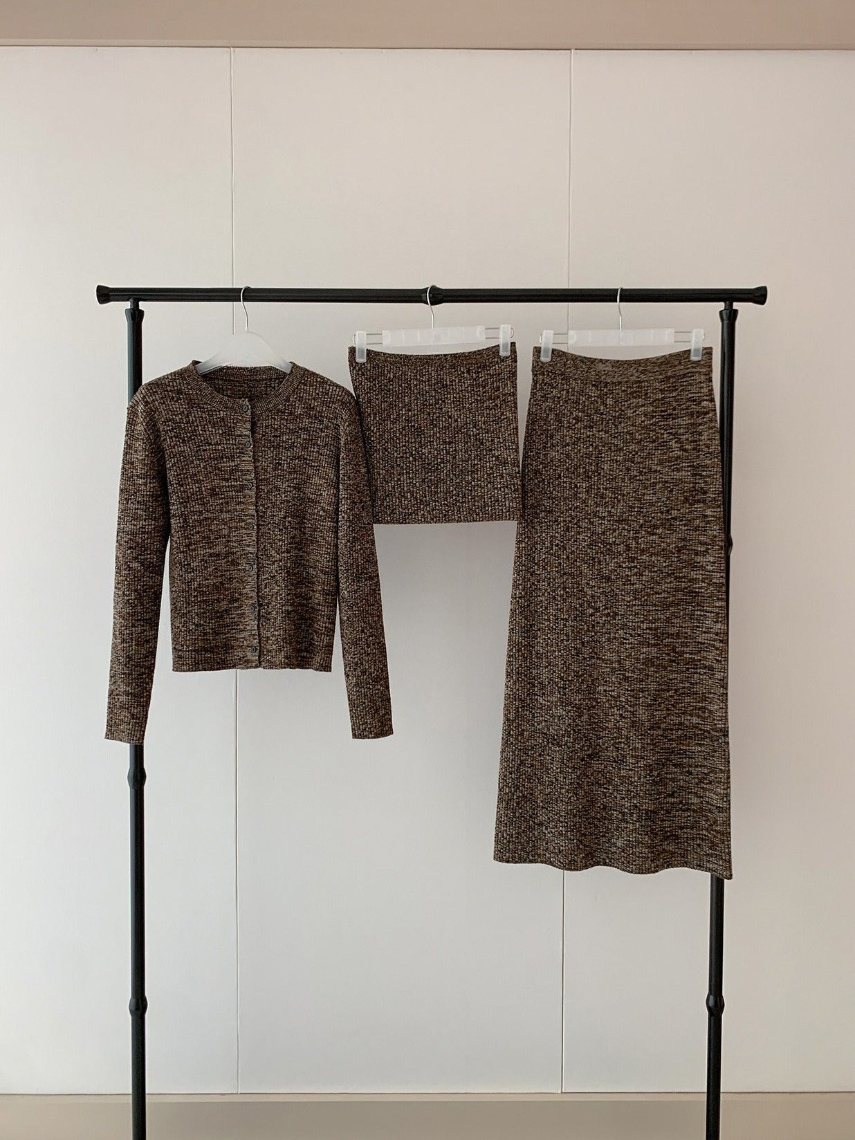 MIXED KNIT TUBE & CARDIGAN 2468