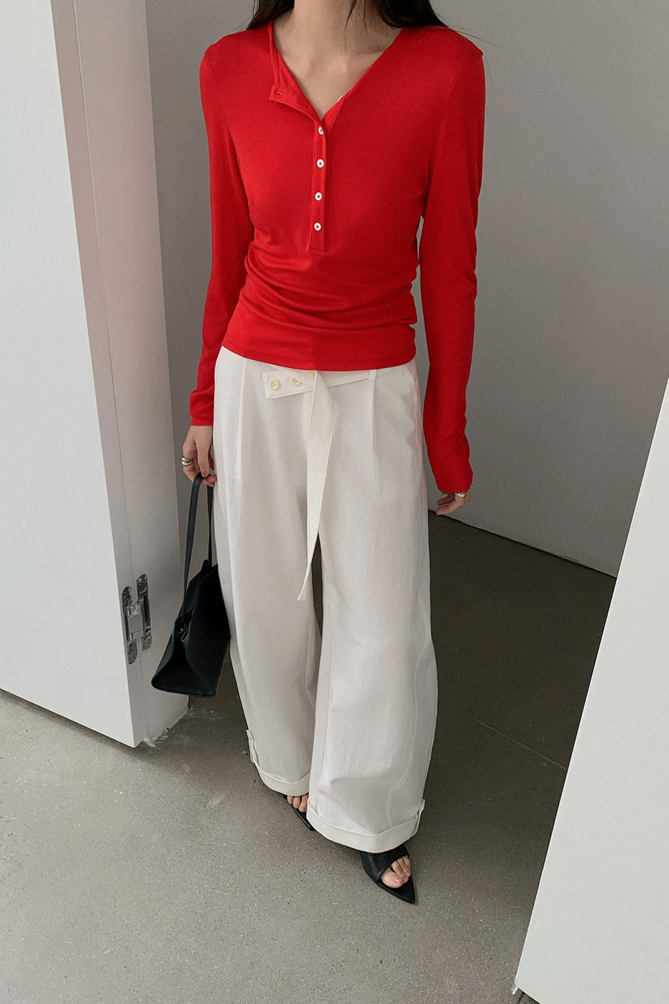 BUTTON HENLEY TOP 2314