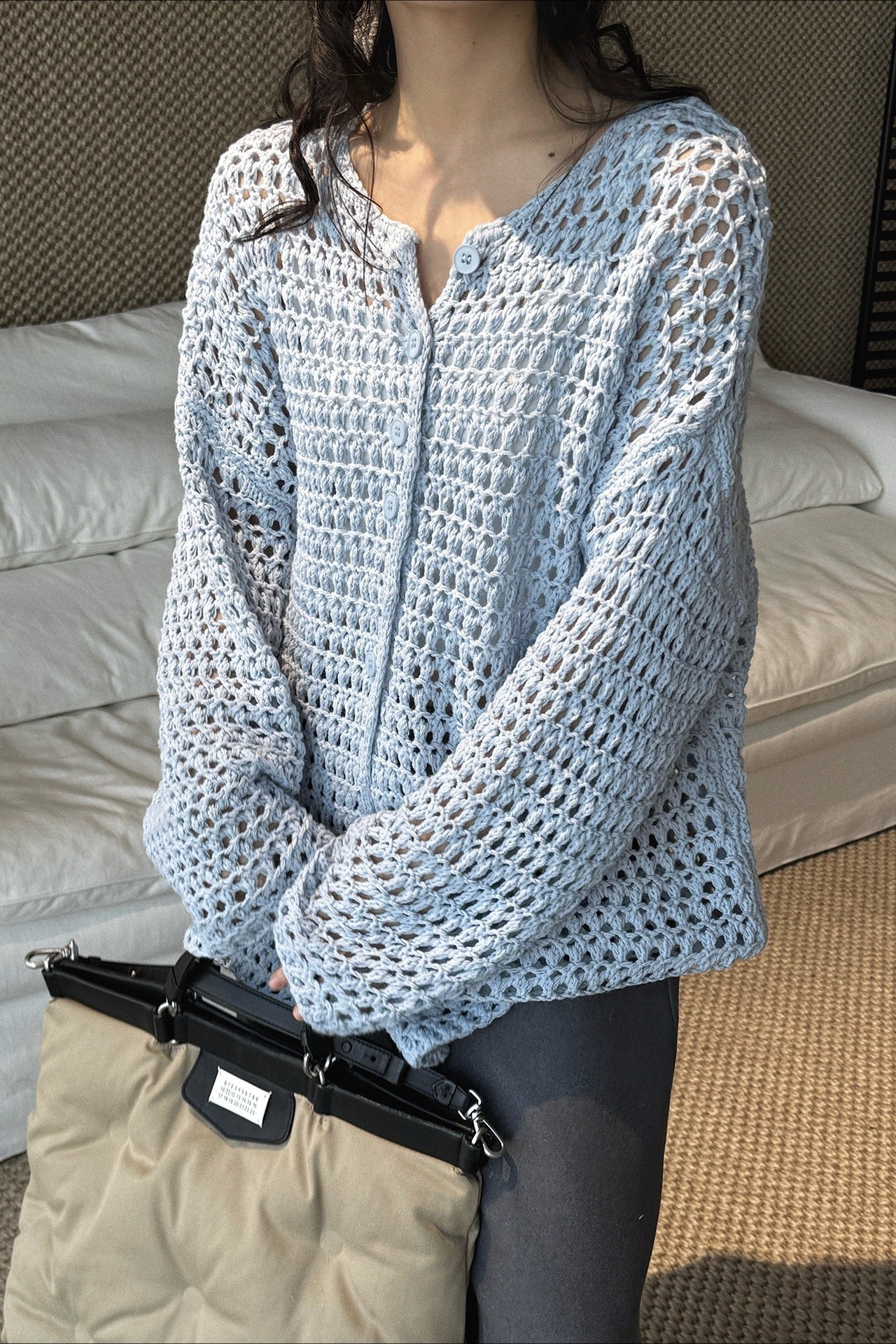 シアーメッシュニットカーディガン 2265