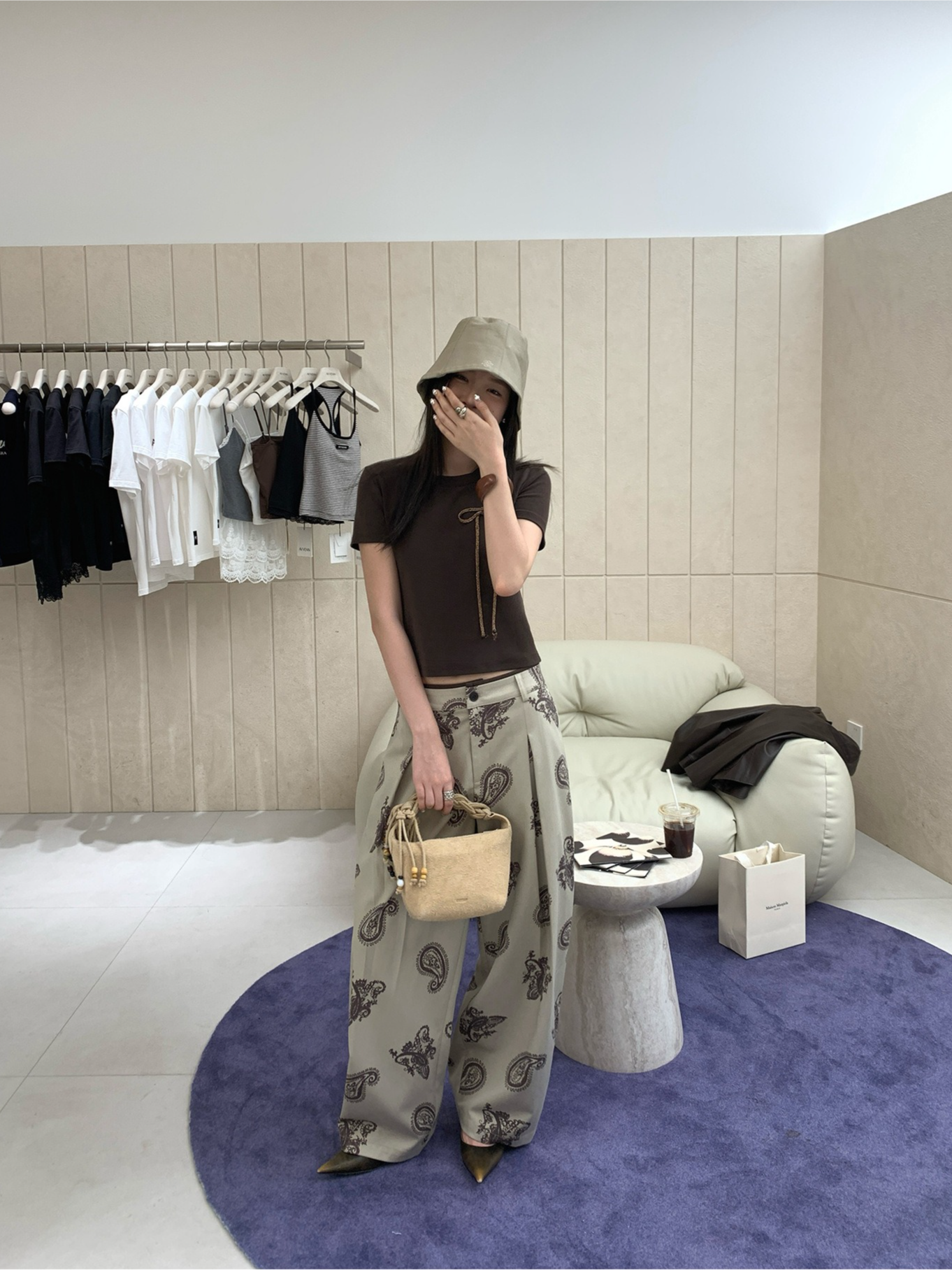 コンパクトリボンデザインTシャツ 2115