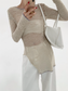 SHEER KNIT LONG TOP 2120