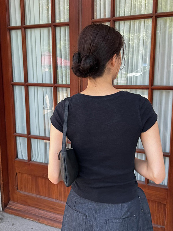ヘンリーネックショートTシャツ 2380