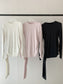 TIE WAIST GATHER TEE 2518