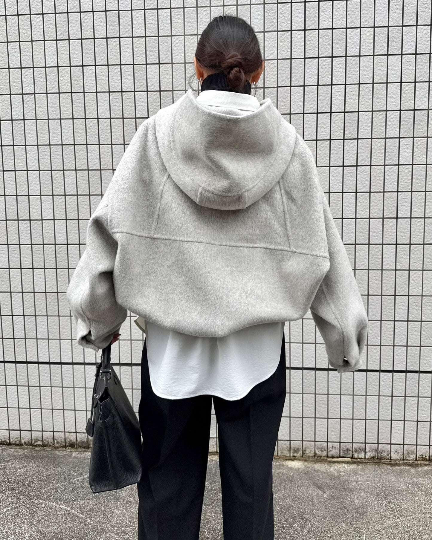 ボリュームウールパーカー2228