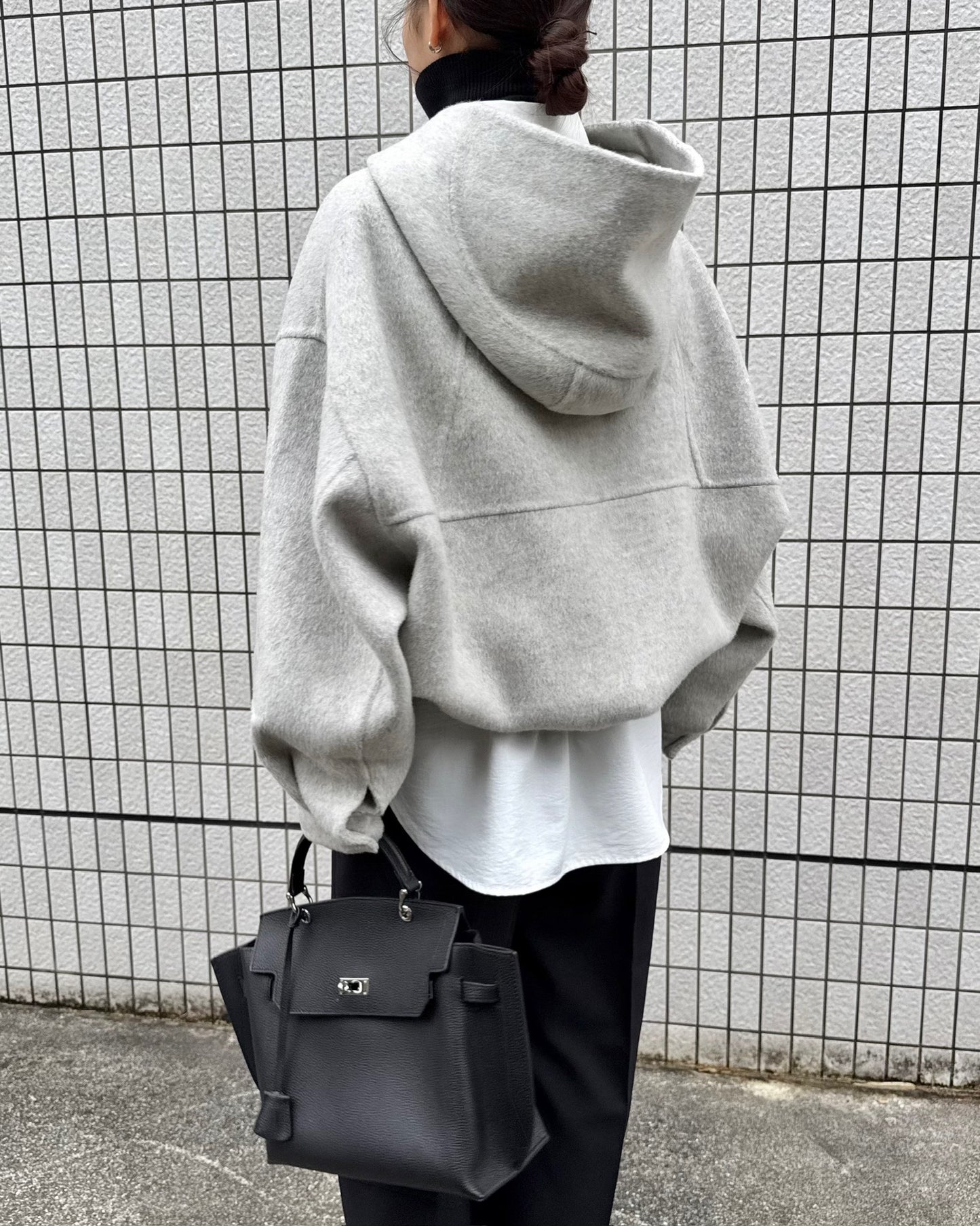 ボリュームウールパーカー2228