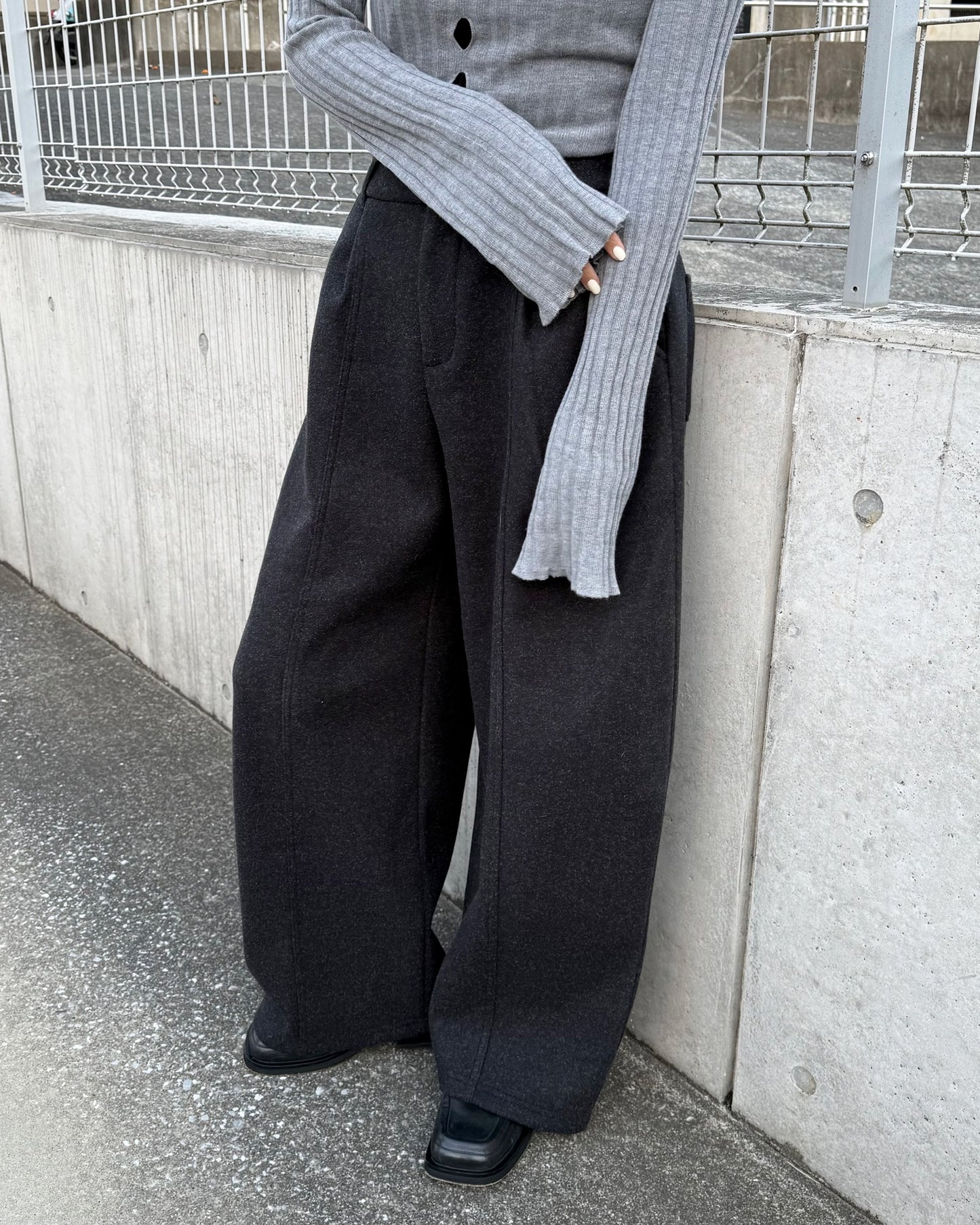 STRAIGHT WIDE PANTS 2222