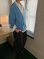 MOHAIR DEEP V-NECK KNIT 2465