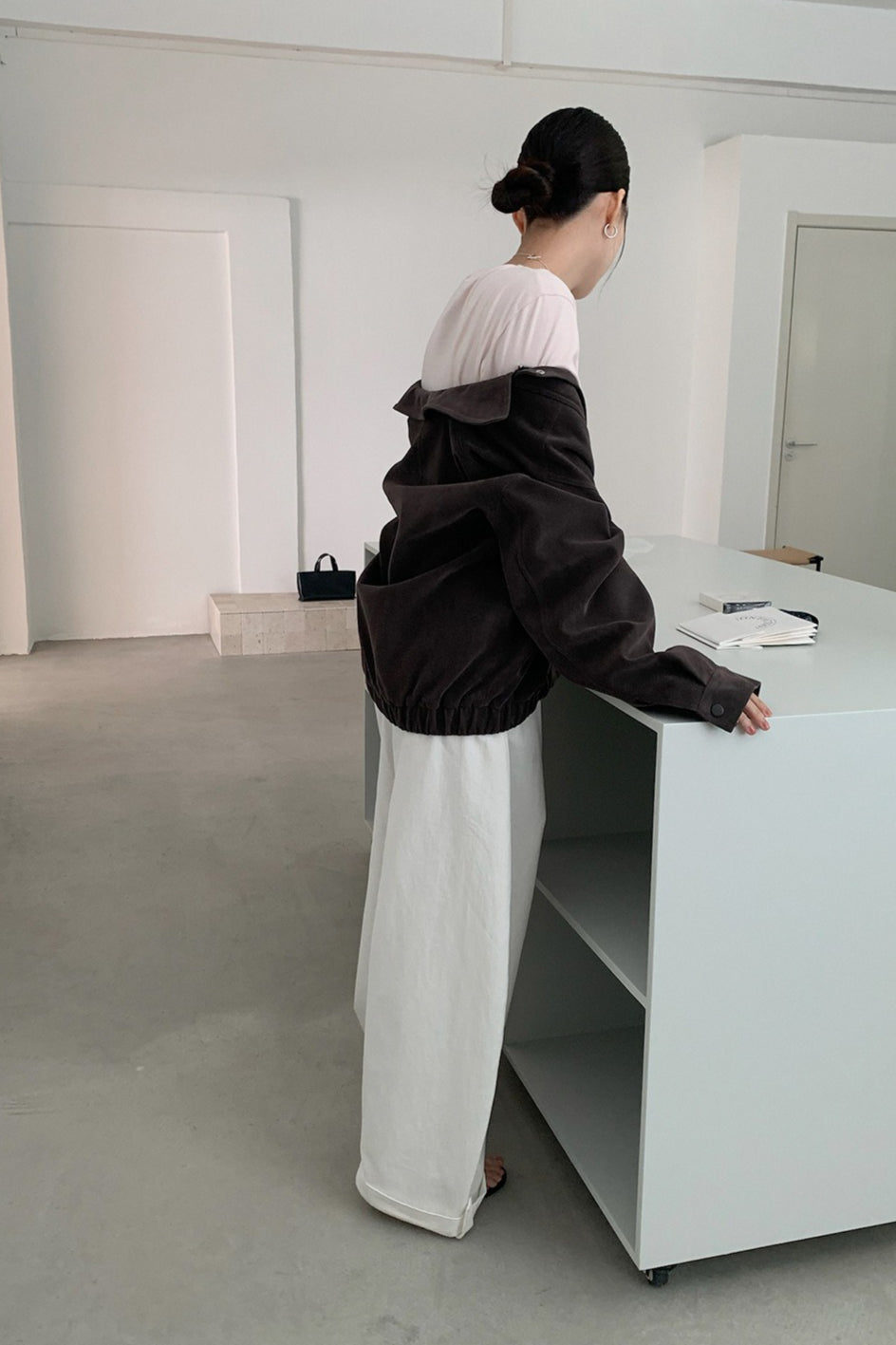 DOUBLE BELT WIDE PANTS 2304