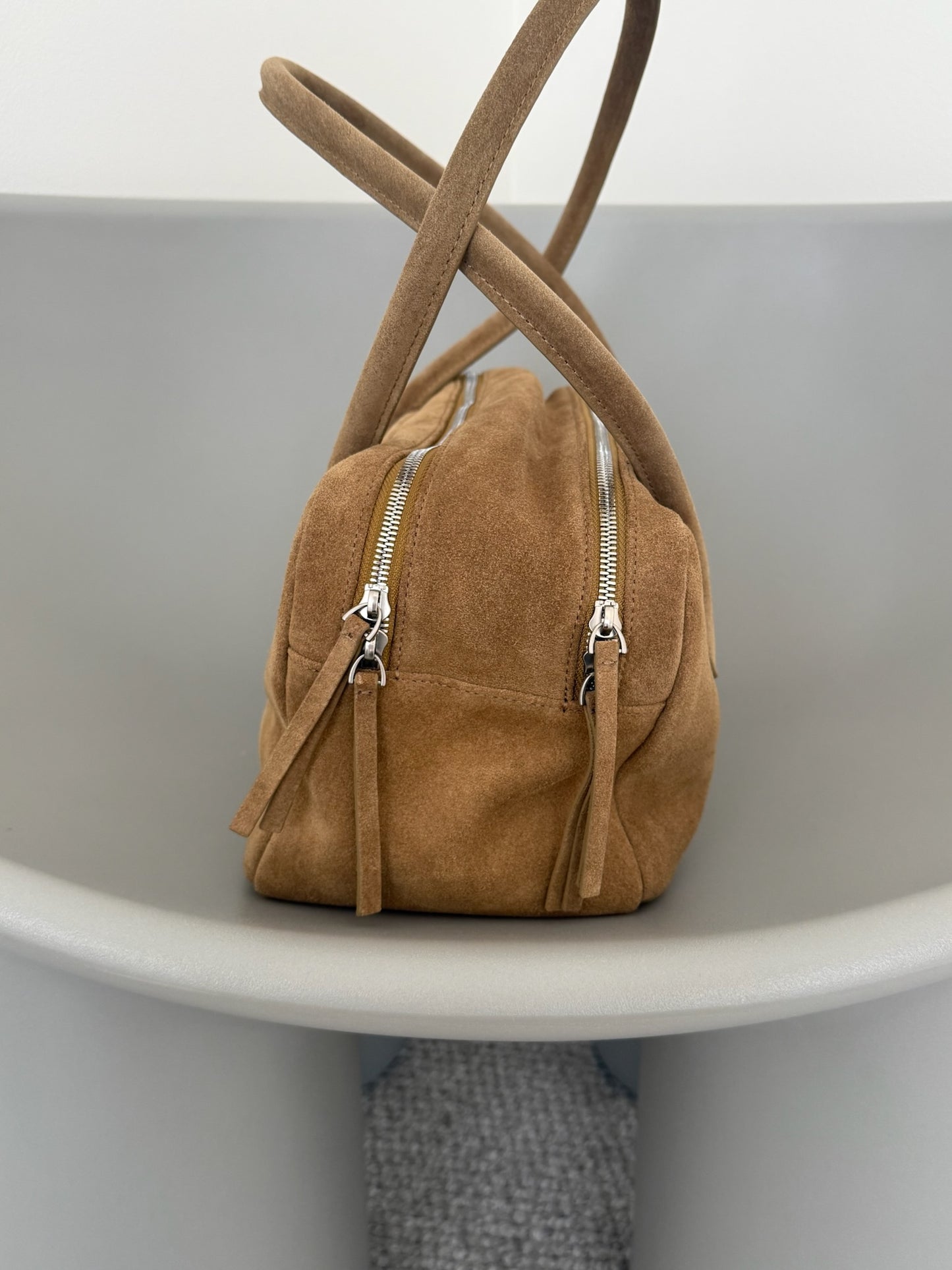 SUEDE WIDE BOSTON BAG 2495