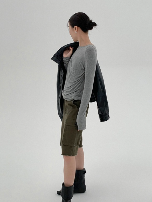 アシメトリードレープレイヤートップス 2202