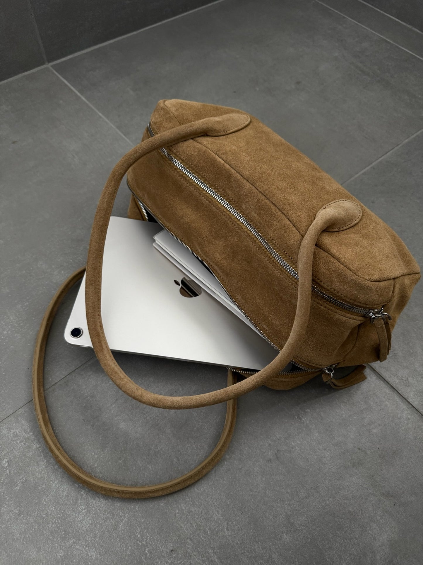 SUEDE WIDE BOSTON BAG 2495