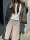 FUR COLLAR ZIP JACKET 2503