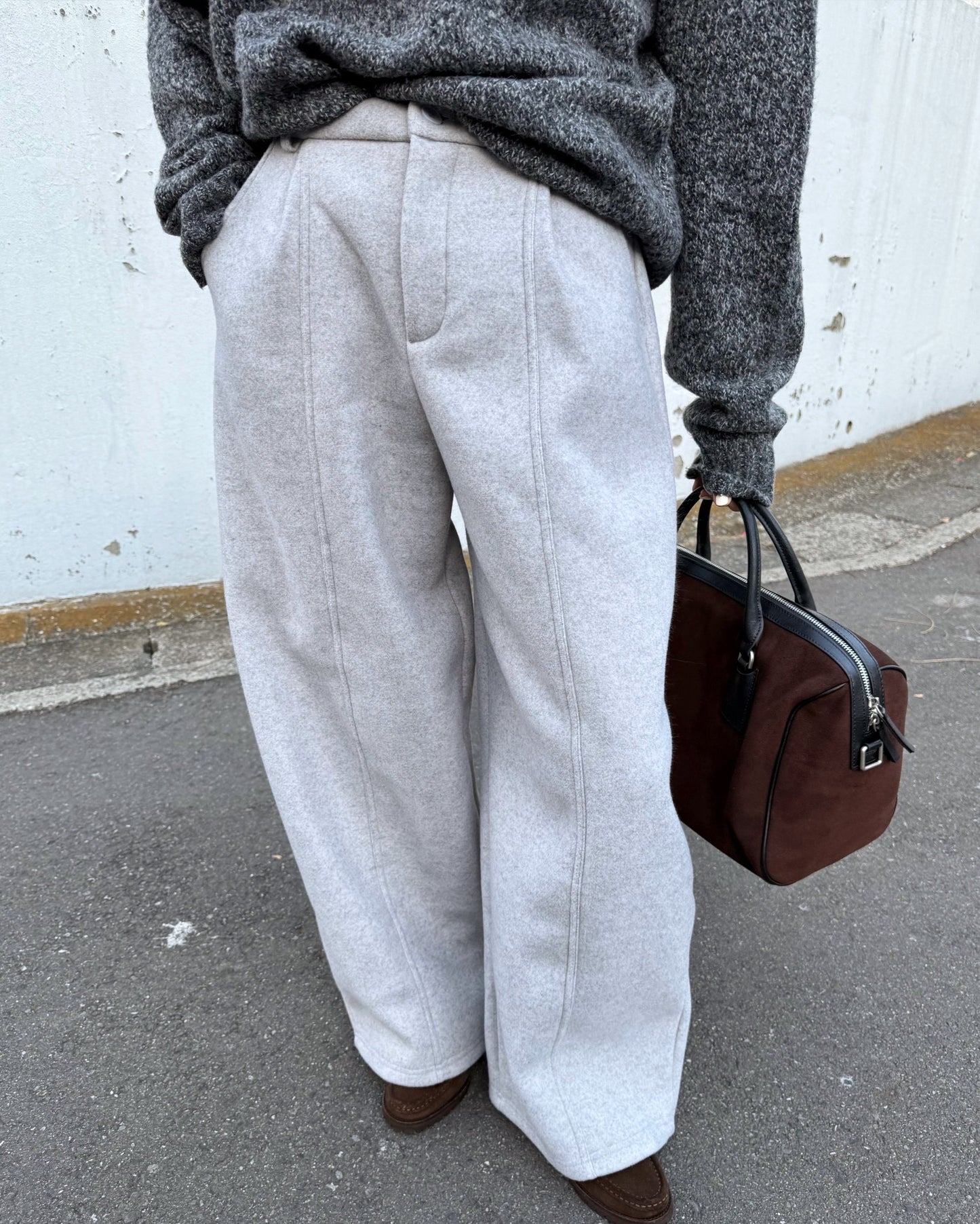 STRAIGHT WIDE PANTS 2222