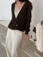LOOSE ASYM V-CARDIGAN 2464
