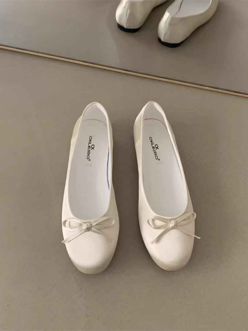 サテンバレエフラットシューズ 2326