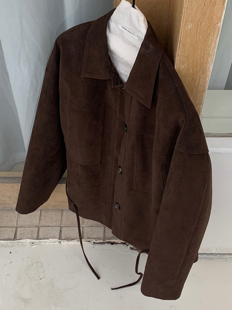 SUEDE HEM LOOP TIE JACKET 2132