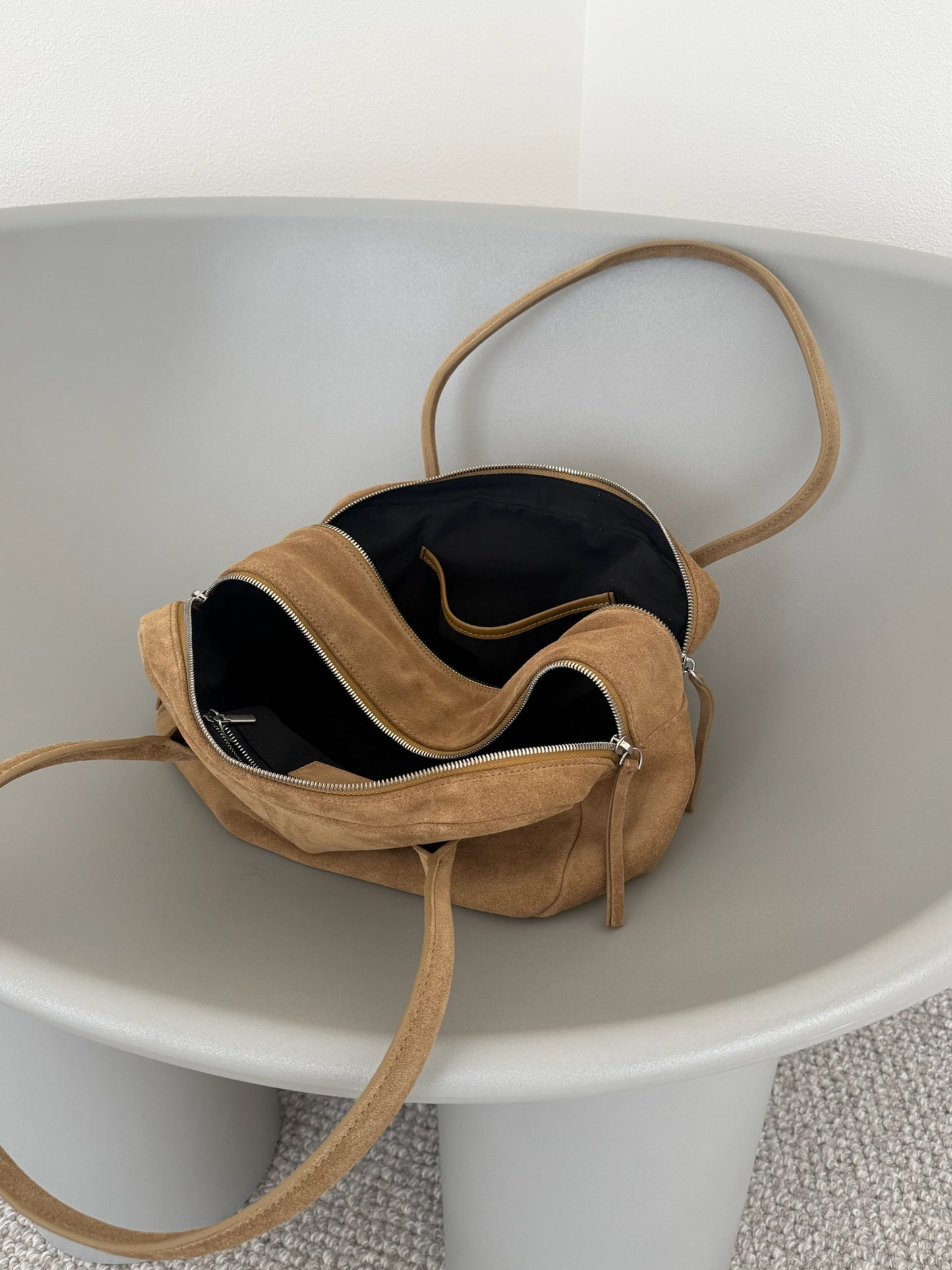 SUEDE WIDE BOSTON BAG 2495
