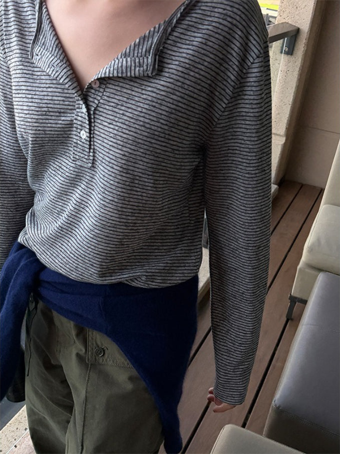 STRIPED HENLEY TOP 2472