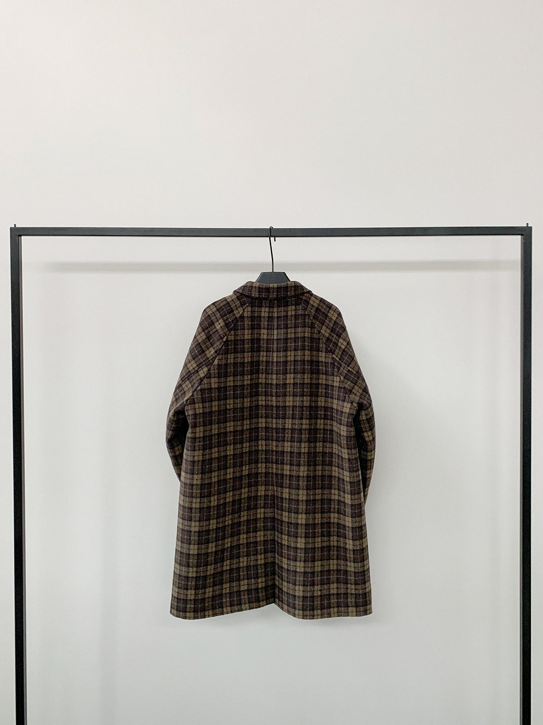 クラシカルチェックステンカラーコート 2236